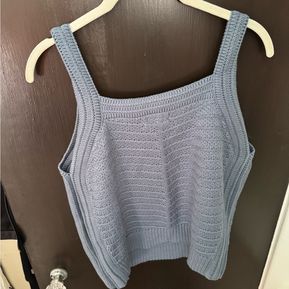 Marled Soft Gray Knit Top - Picture 3 of 4